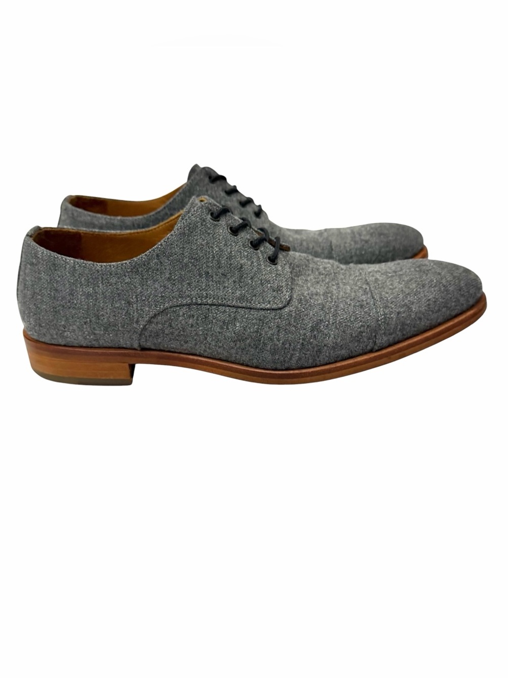 TAFT Kennedy Gray Flannel Dress Shoes Men’s US 6 EU 39 Handmade Spain Lace Up - Picture 5 of 11